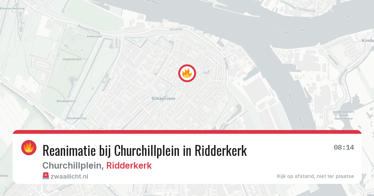 Reanimatie bij Churchillplein in Ridderkerk — 17 mrt 2026