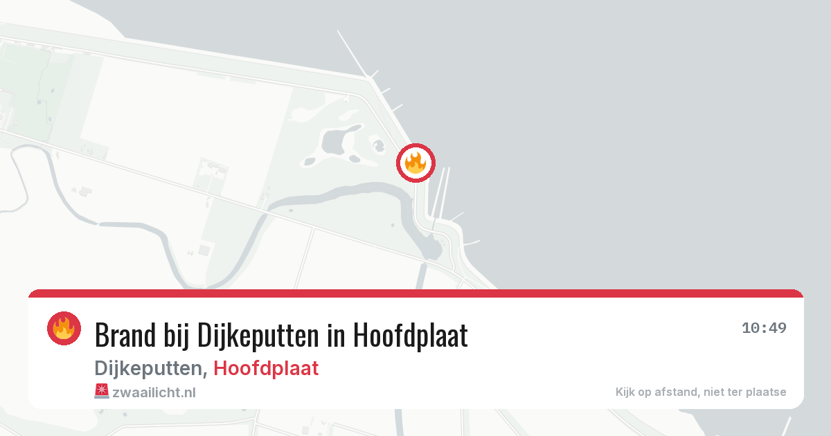 Brand bij Dijkeputten in Hoofdplaat — 26 jul 2026