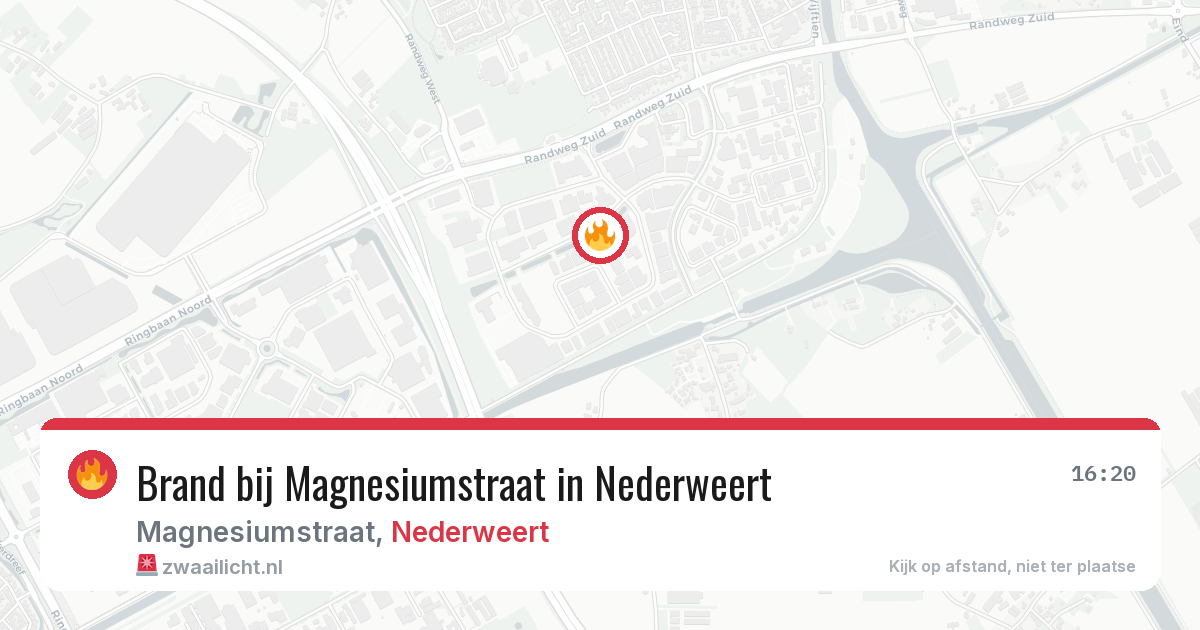 Brand bij Magnesiumstraat in Nederweert — 30 mrt 2026