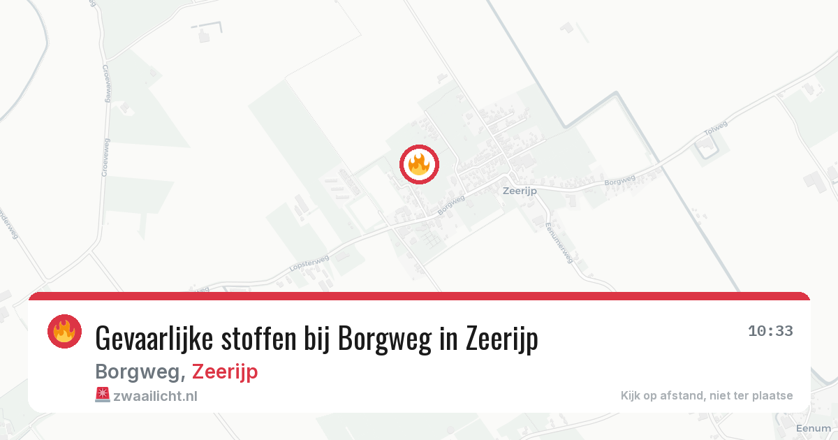 Gevaarlijke stoffen bij Borgweg in Zeerijp — 4 jun 2026