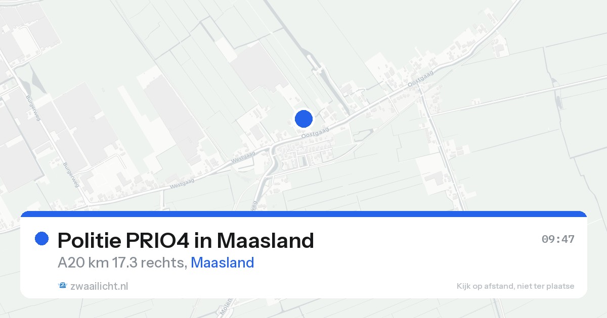 Politie PRIO4 in Maasland — 23 aug 2026 | 🚨 Zwaailicht.nl