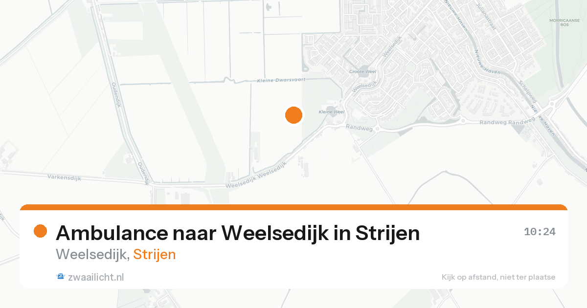 Ambulance naar Weelsedijk in Strijen — 20 aug 2026