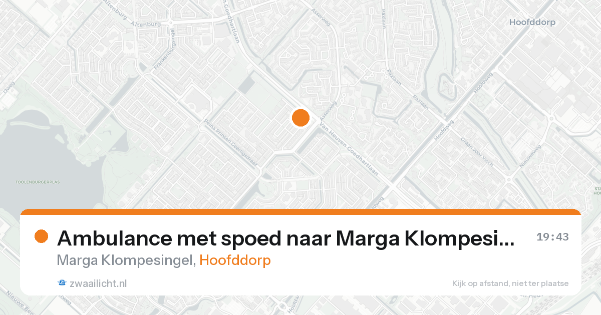 Ambulance met spoed naar Marga Klompesingel in Hoofddorp — 7 feb 2026