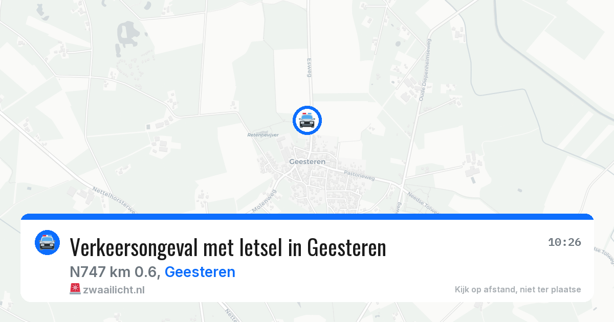 Verkeersongeval met letsel in Geesteren — 20 apr 2026
