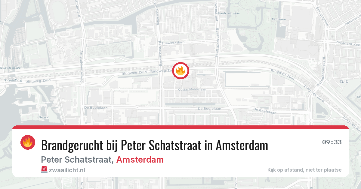 Brandgerucht bij Peter Schatstraat in Amsterdam — 26 jun 2026
