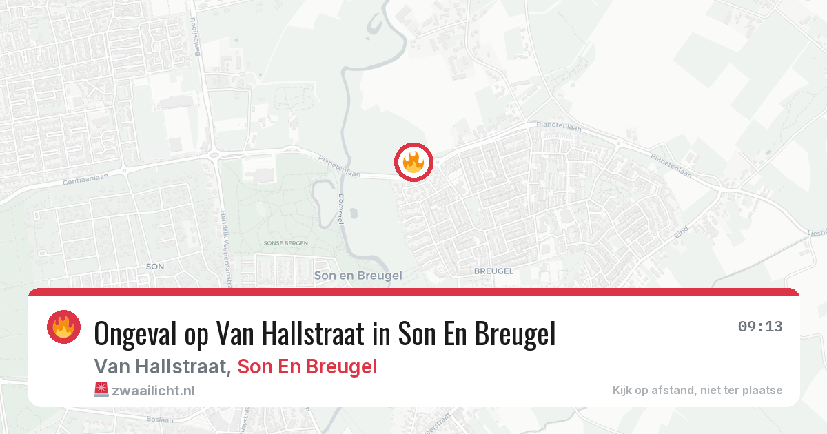Ongeval op Van Hallstraat in Son En Breugel — 7 aug 2026