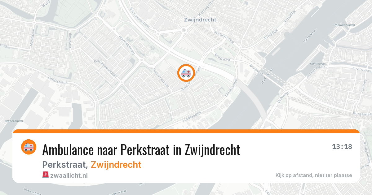 Ambulance naar Perkstraat in Zwijndrecht — 8 jul 2026