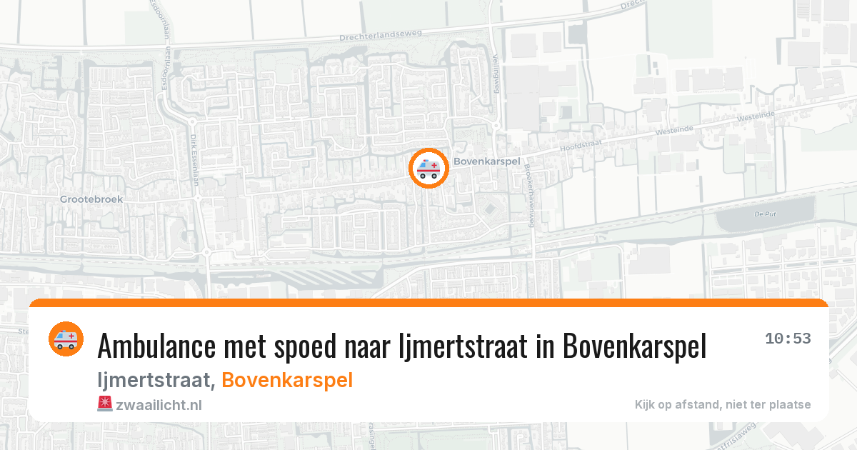 Ambulance met spoed naar Ijmertstraat in Bovenkarspel — 18 mei 2026