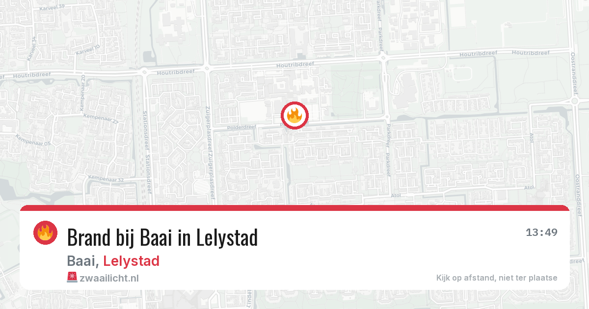 Brand bij Baai in Lelystad — 9 jun 2026