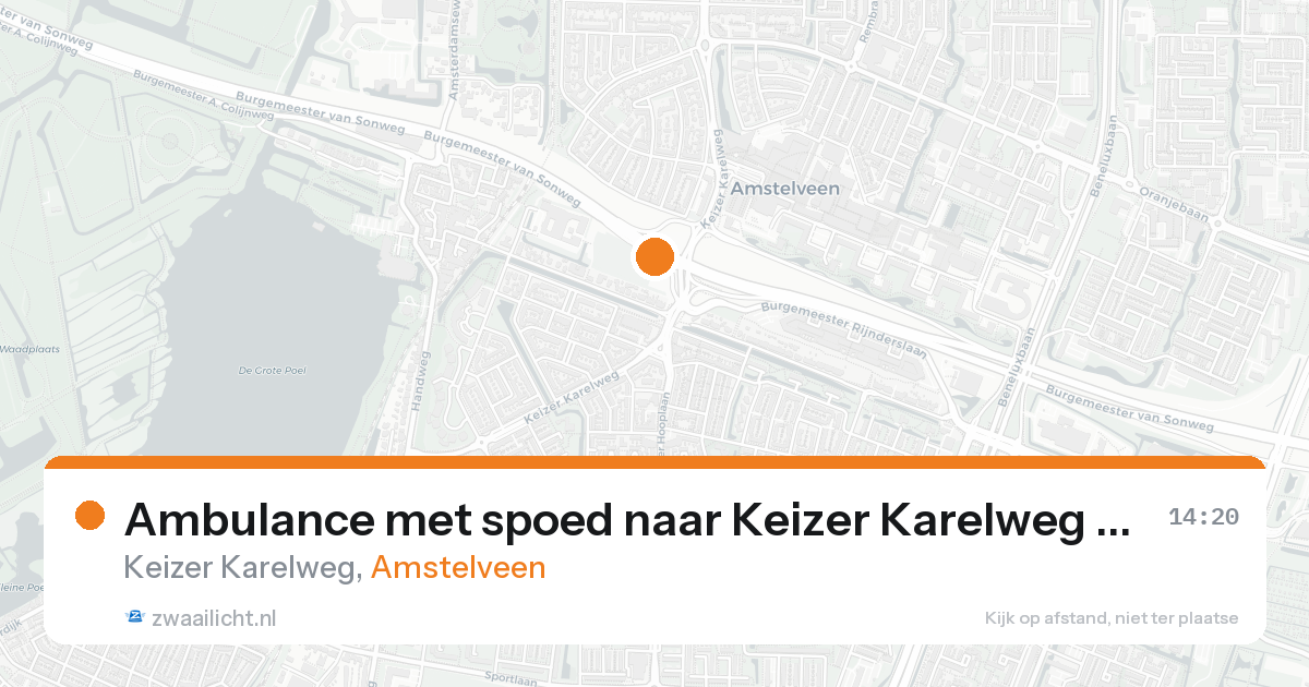 Ambulance met spoed naar Keizer Karelweg in Amstelveen — 11 jun 2026