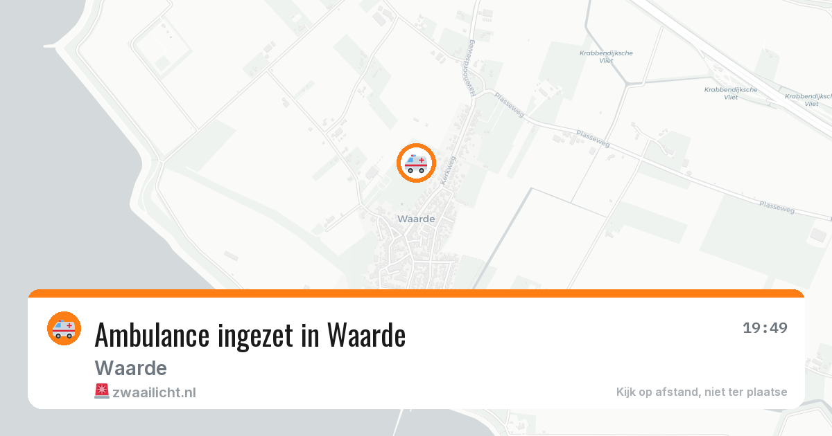 Ambulance ingezet in Waarde — 4 aug 2026