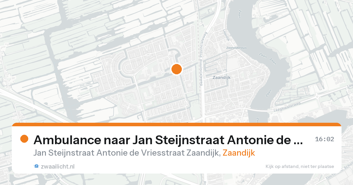 Ambulance naar Jan Steijnstraat Antonie de Vriesstraat Zaandijk in Zaandijk — 18 aug 2026