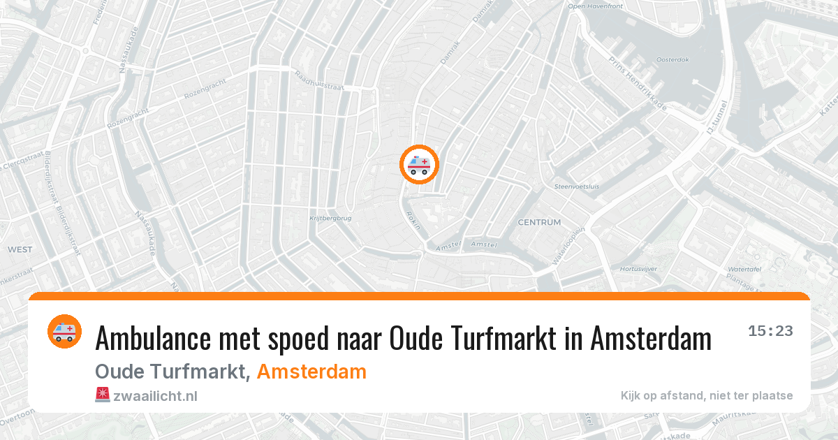 Ambulance met spoed naar Oude Turfmarkt in Amsterdam — 7 apr 2026