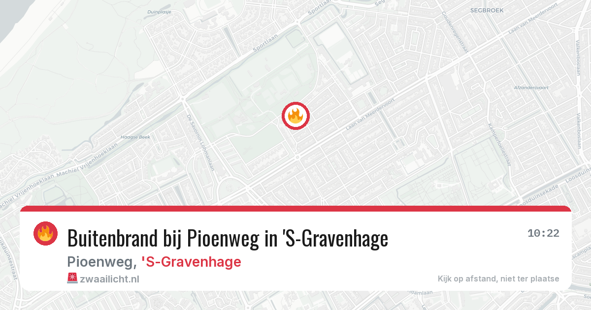 Buitenbrand bij Pioenweg in 'S-Gravenhage — 5 aug 2026