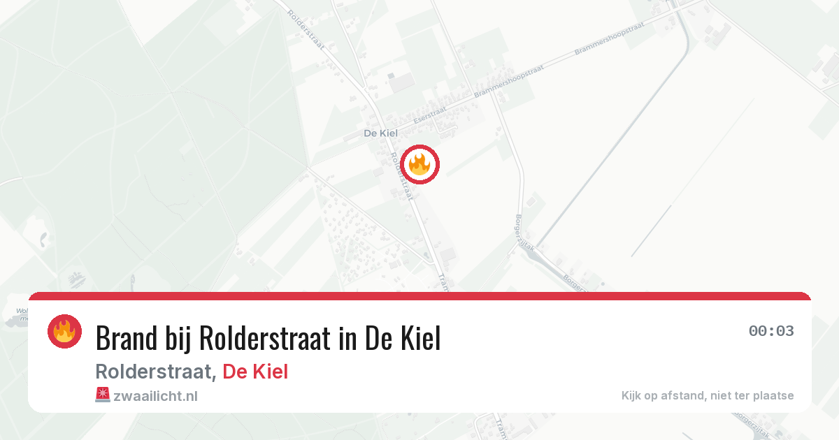 Brand bij Rolderstraat in De Kiel — 26 jun 2026