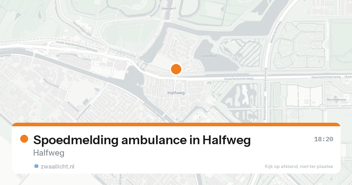 Spoedmelding ambulance in Halfweg — 18 mei 2026