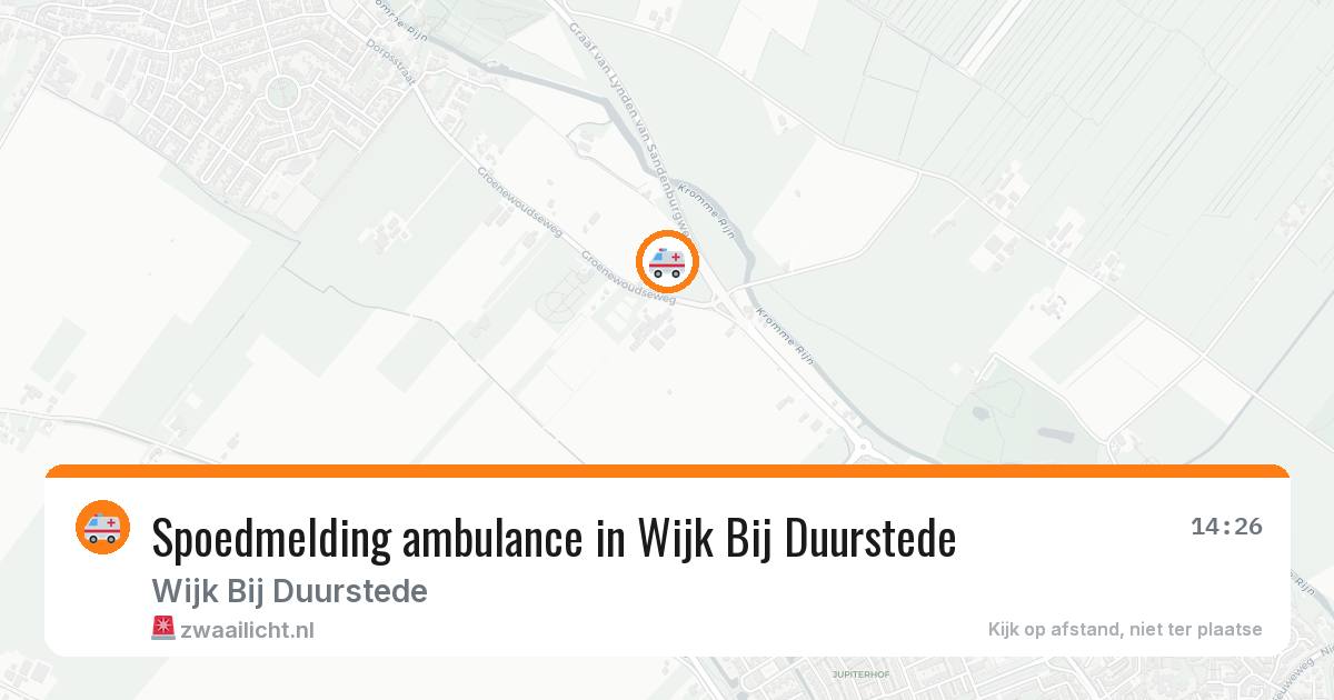 Spoedmelding ambulance in Wijk Bij Duurstede — 12 aug 2026