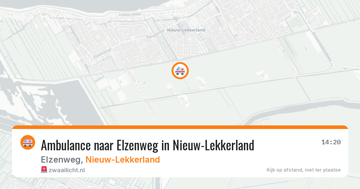 Ambulance naar Elzenweg in Nieuw-Lekkerland — 23 apr 2026