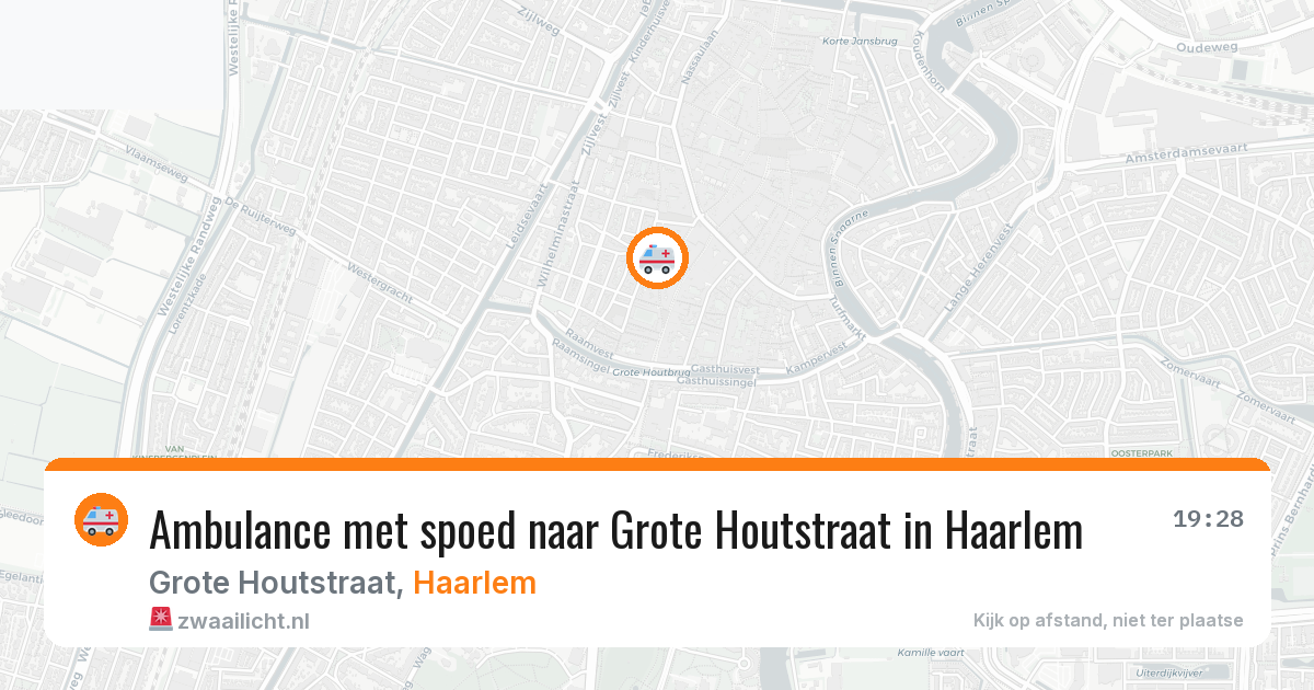 Ambulance met spoed naar Grote Houtstraat in Haarlem — 27 apr 2026