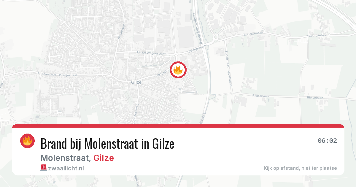 Brand bij Molenstraat in Gilze — 28 jun 2026