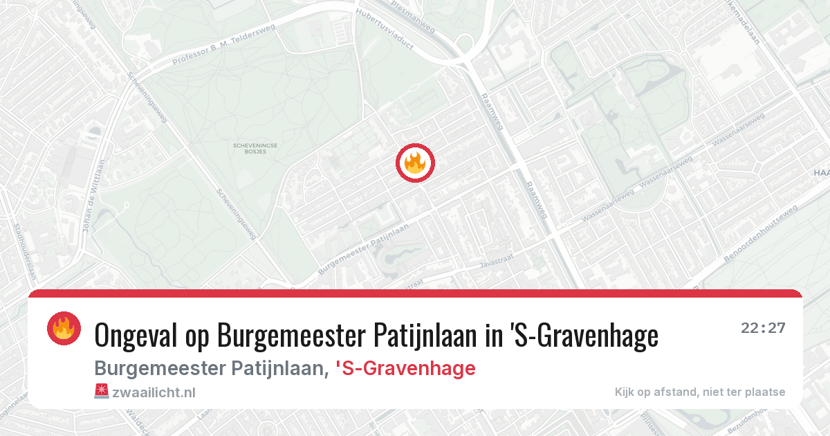 Ongeval op Burgemeester Patijnlaan in 'S-Gravenhage — 18 jun 2026