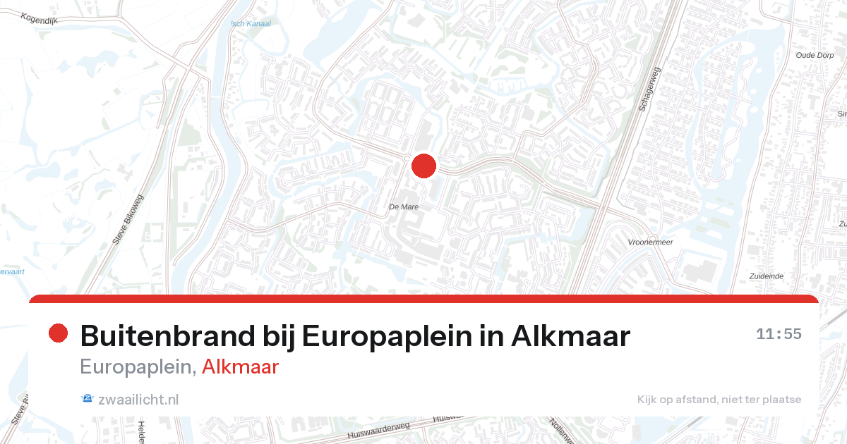 Buitenbrand bij Europaplein in Alkmaar — 25 feb 2026