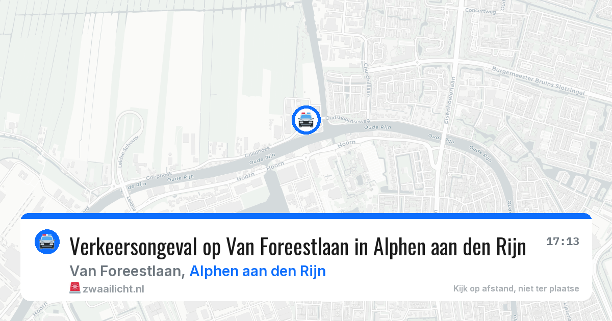 Verkeersongeval op Van Foreestlaan in Alphen aan den Rijn — 4 apr 2026