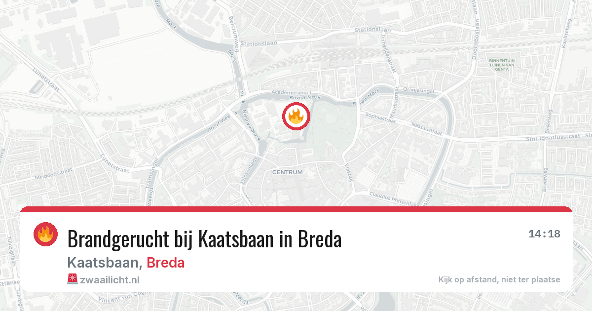 Brandgerucht bij Kaatsbaan in Breda — 29 apr 2026