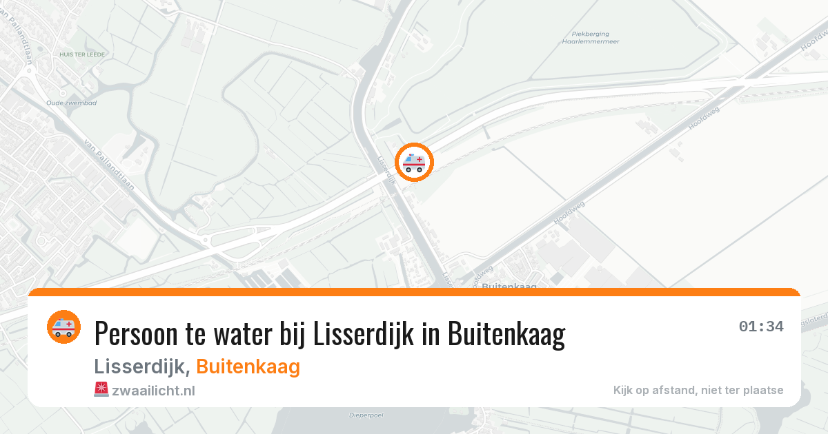 Persoon te water bij Lisserdijk in Buitenkaag — 28 mei 2026