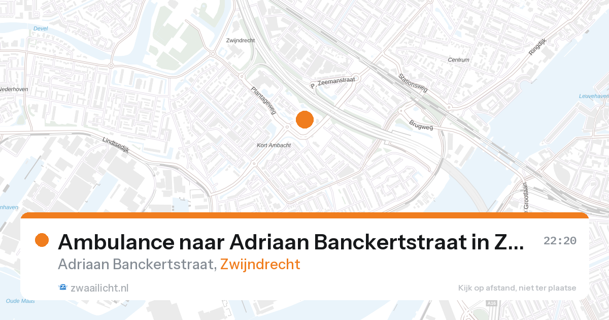 Ambulance naar Adriaan Banckertstraat in Zwijndrecht — 25 aug 2026