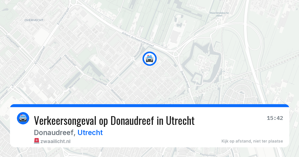 Verkeersongeval op Donaudreef in Utrecht — 6 jul 2026