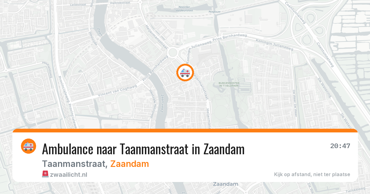 Ambulance naar Taanmanstraat in Zaandam — 4 jun 2026