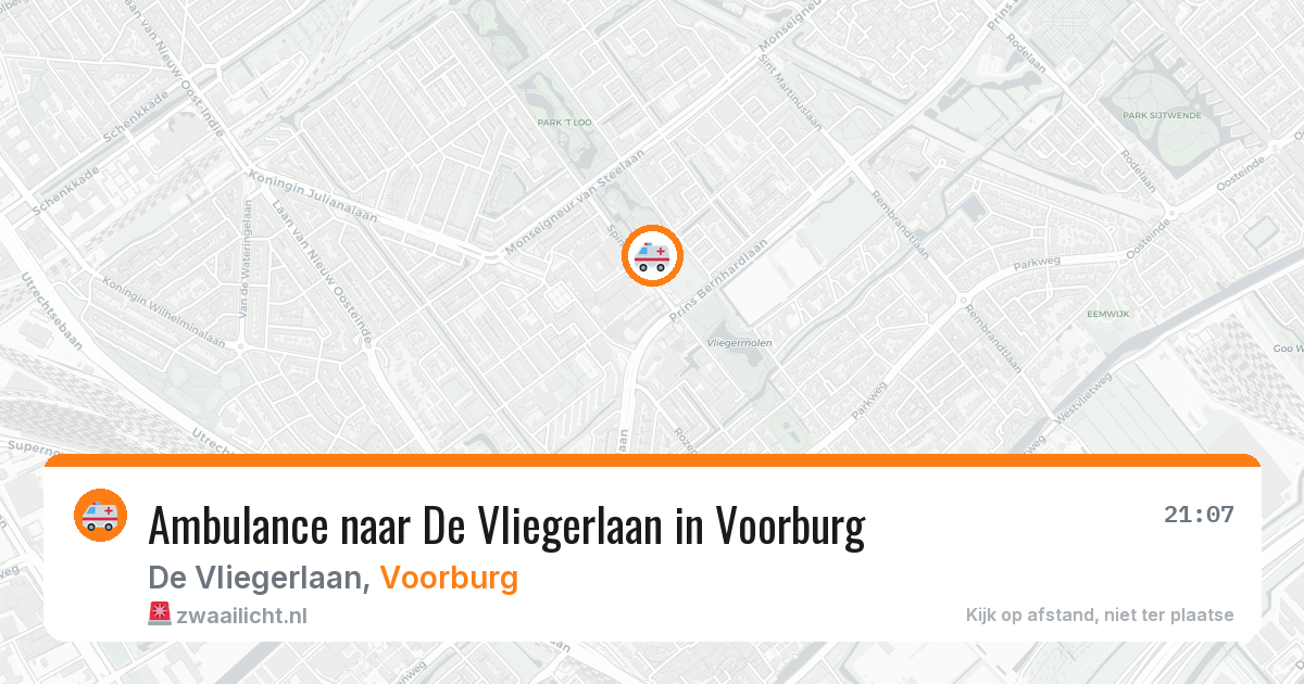 Ambulance naar De Vliegerlaan in Voorburg — 19 mei 2026