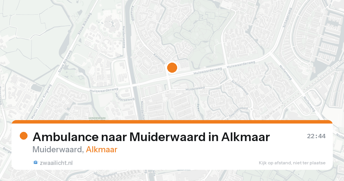 Ambulance naar Muiderwaard in Alkmaar — 20 aug 2026