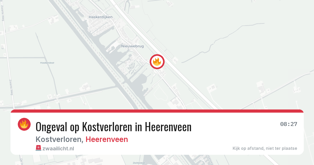 Ongeval op Kostverloren in Heerenveen — 25 mrt 2026