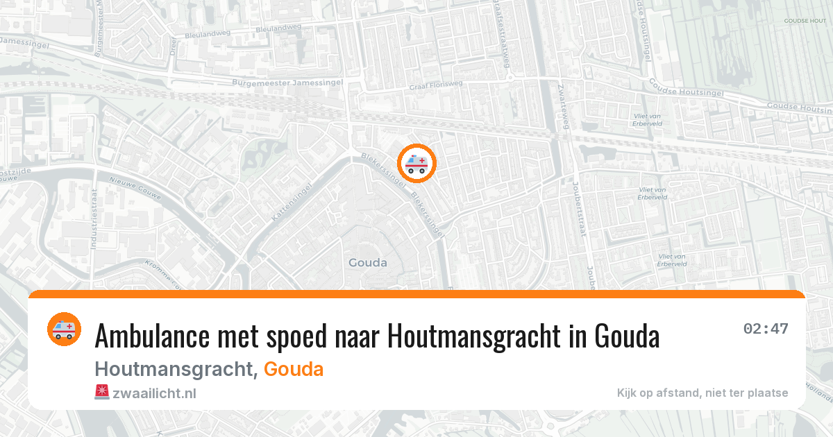 Ambulance met spoed naar Houtmansgracht in Gouda — 25 jul 2026
