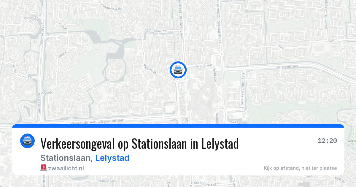 Verkeersongeval op Stationslaan in Lelystad — 24 apr 2026