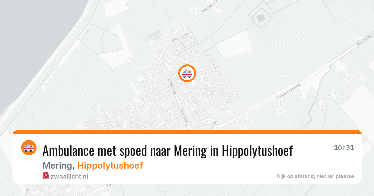 Ambulance met spoed naar Mering in Hippolytushoef — 18 jan 2026