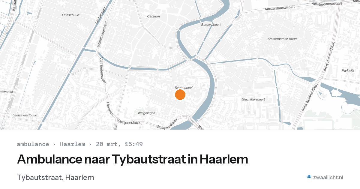 Ambulance naar Tybautstraat in Haarlem — 20 mrt 2026