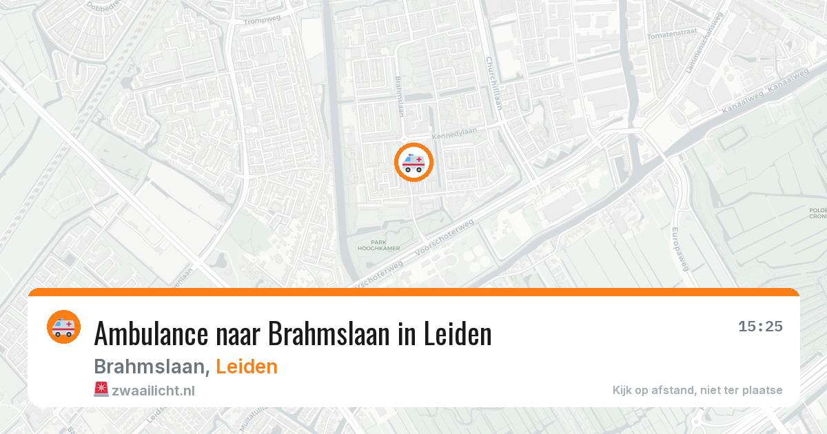 Ambulance naar Brahmslaan in Leiden — 13 jul 2026