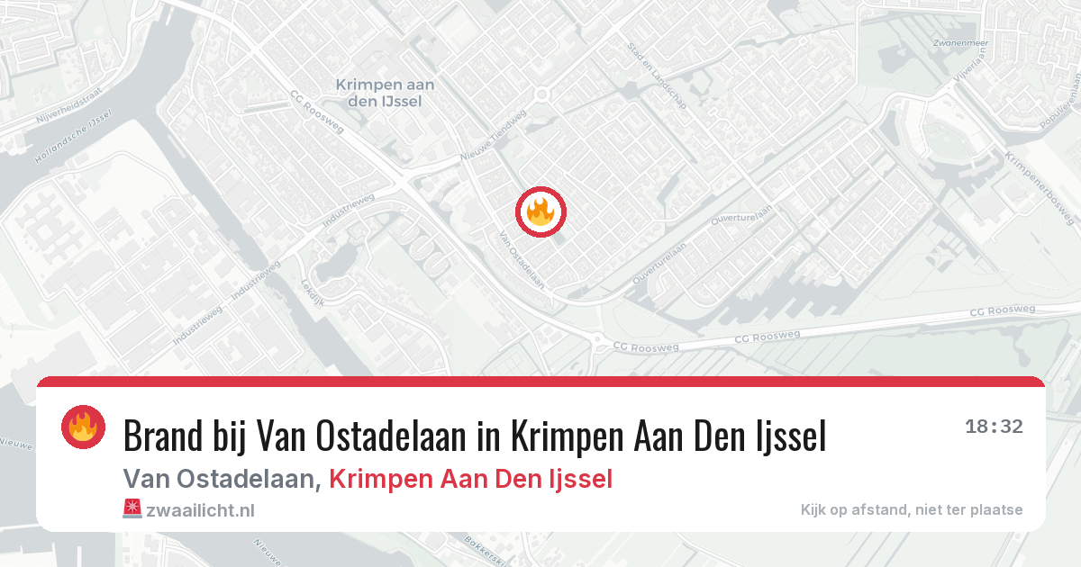 Brand bij Van Ostadelaan in Krimpen Aan Den Ijssel — 28 jul 2026