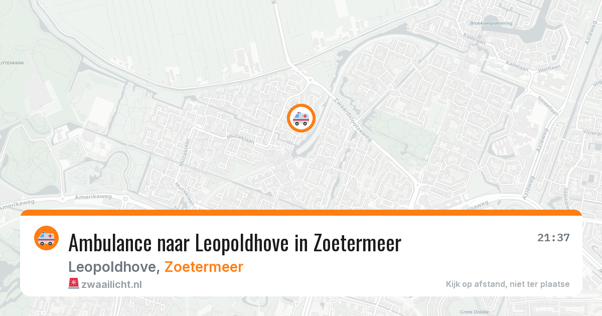 Ambulance naar Leopoldhove in Zoetermeer — 1 aug 2026