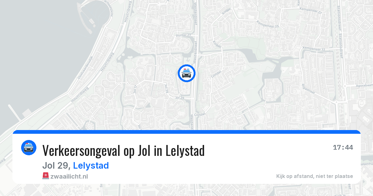 Verkeersongeval op Jol in Lelystad — 23 jun 2026