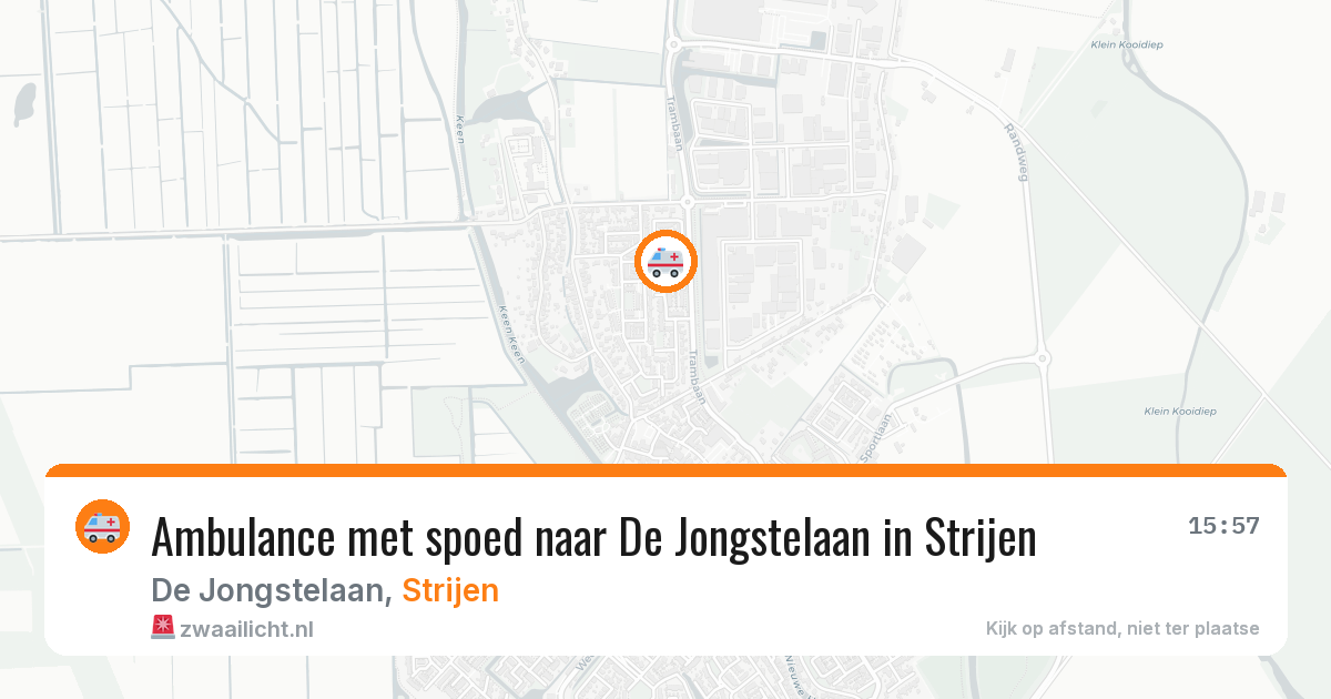 Ambulance met spoed naar De Jongstelaan in Strijen — 8 jul 2026