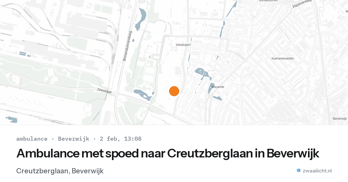 Ambulance met spoed naar Creutzberglaan in Beverwijk — 2 feb 2026