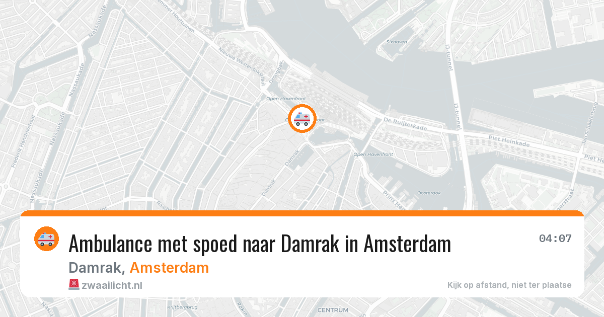 Ambulance met spoed naar Damrak in Amsterdam — 30 jan 2026