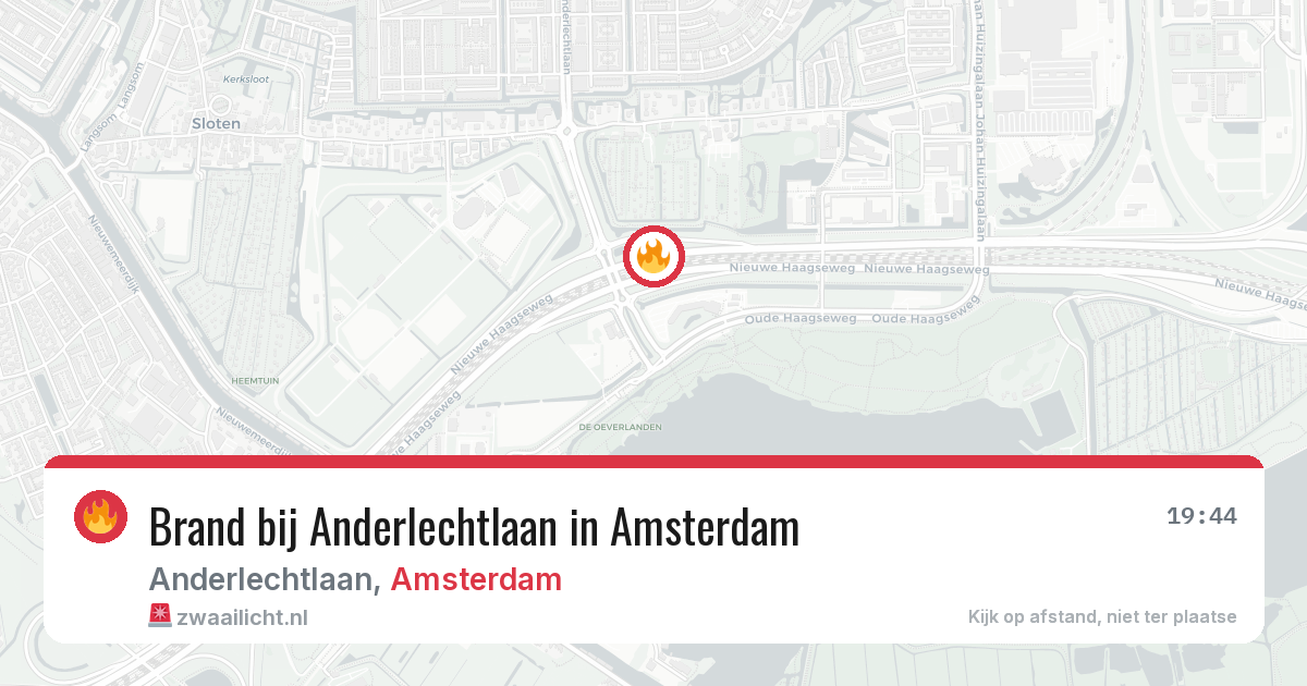 Brand bij Anderlechtlaan in Amsterdam — 15 apr 2026