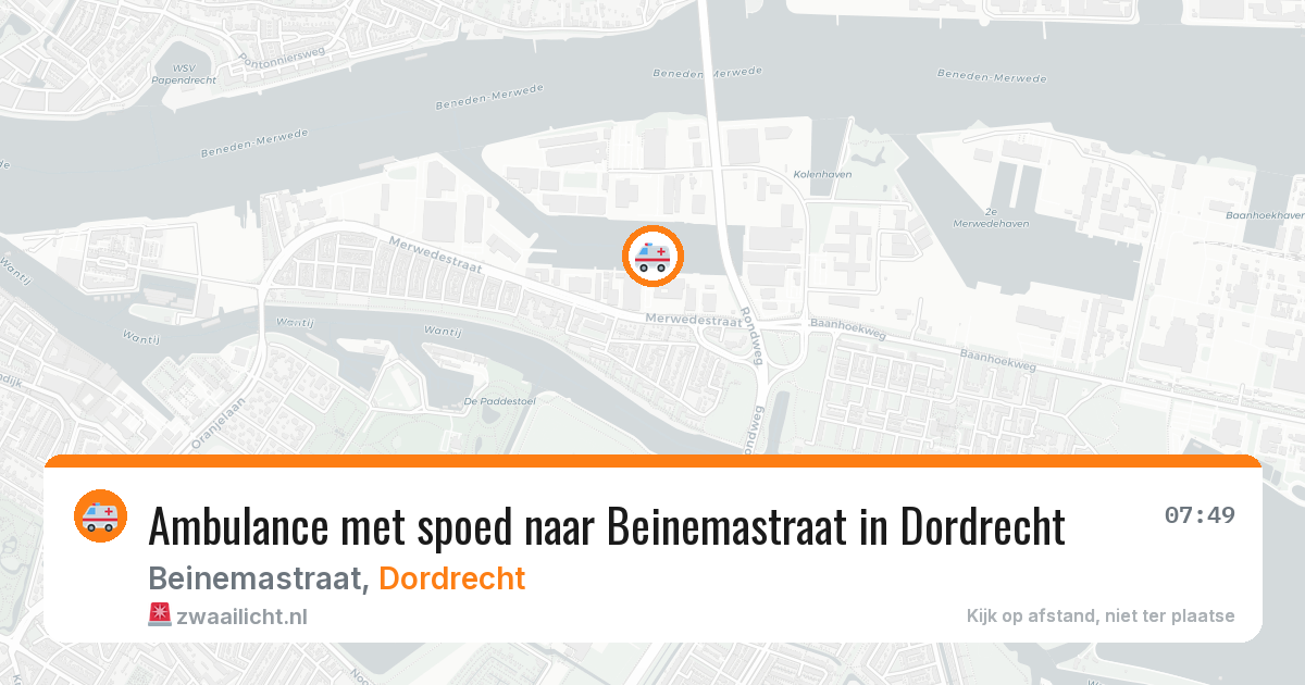Ambulance met spoed naar Beinemastraat in Dordrecht — 6 mrt 2026