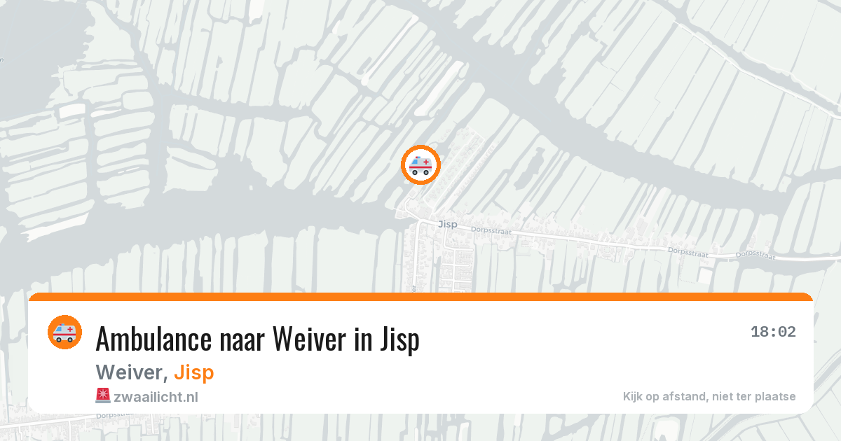 Ambulance naar Weiver in Jisp — 14 mrt 2026