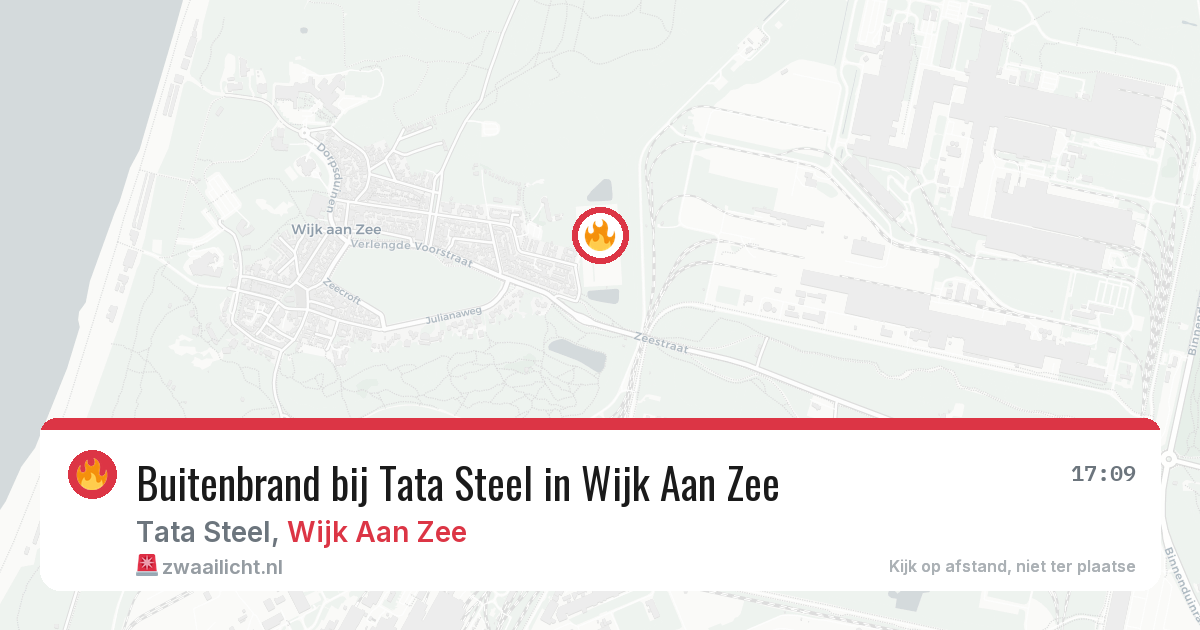 Buitenbrand bij Tata Steel in Wijk Aan Zee — 23 jul 2026